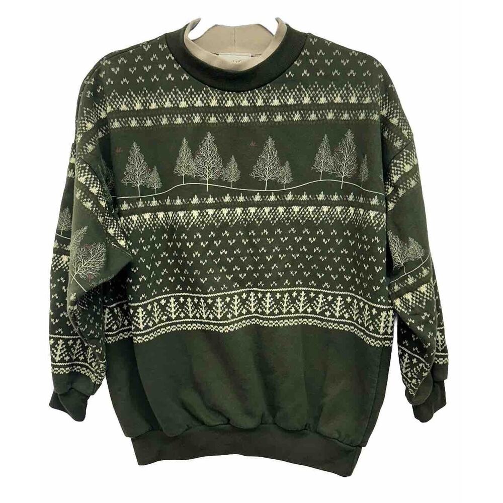 Vintage Bernies Glen Mens Size M Nordic Style Sweatshirt Pullover